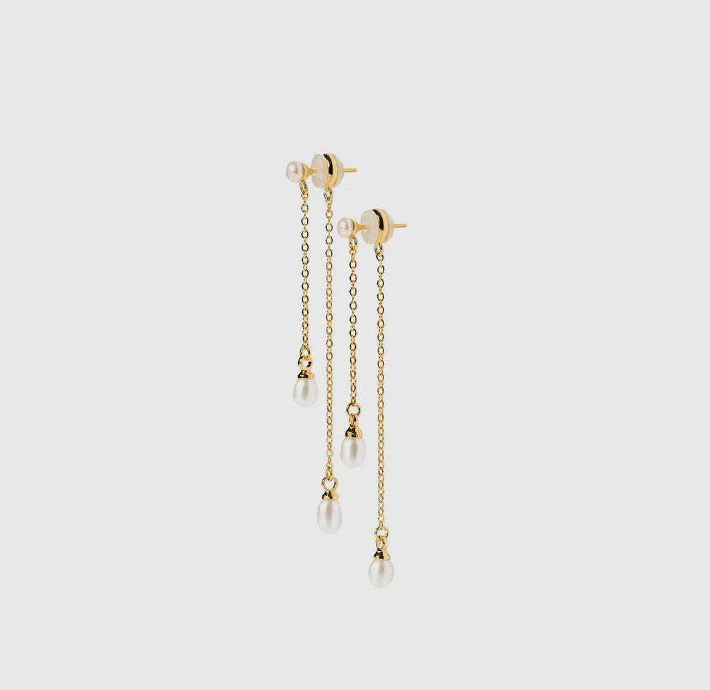 18k Pearl Dangles Waterproof image 0
