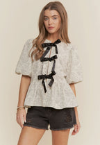 Ivory Bow Top image 0
