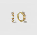 18k Pearl Hoops Waterproof image 0