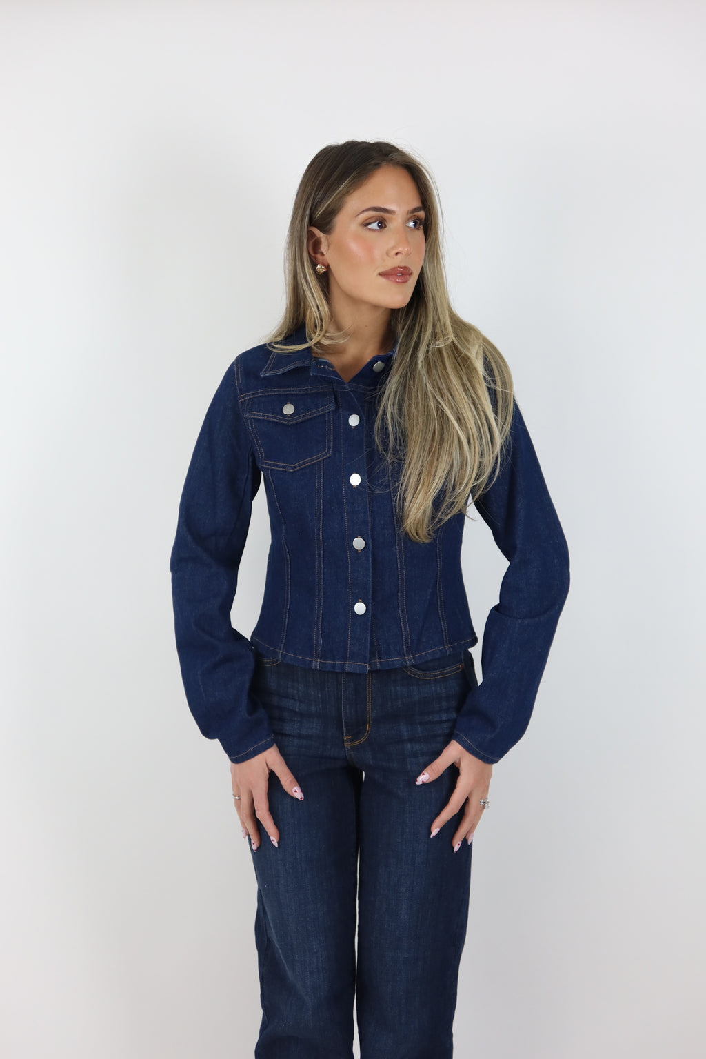 Denim Button Up Top