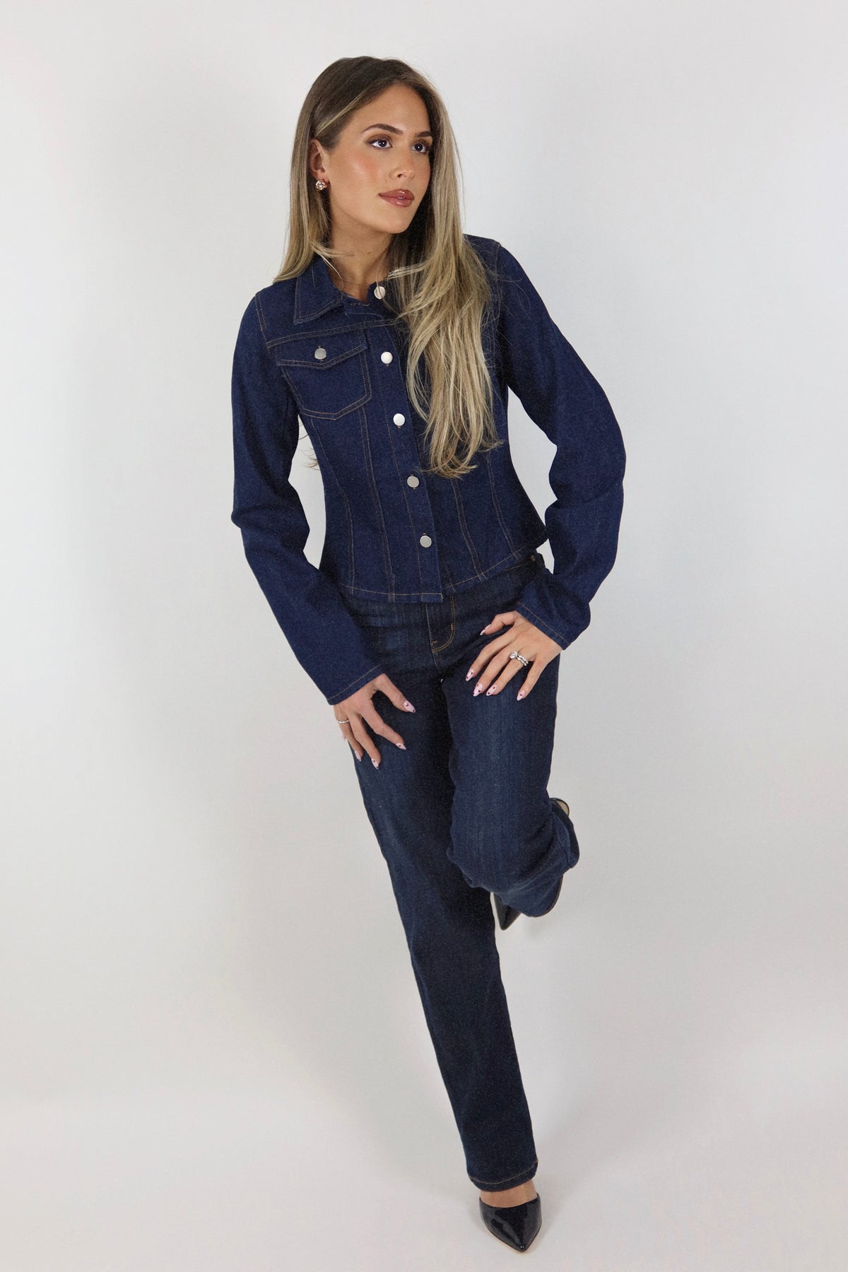Denim Button Up Top