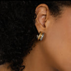 Waterproof Two Tone Hoops image 1